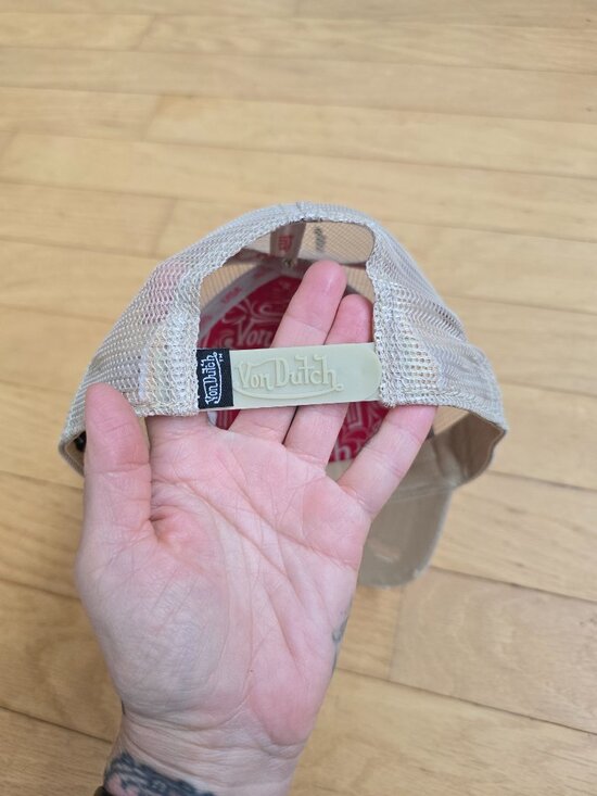 vintage Y2K | Von Dutch tan distressed trucker hat main image 5